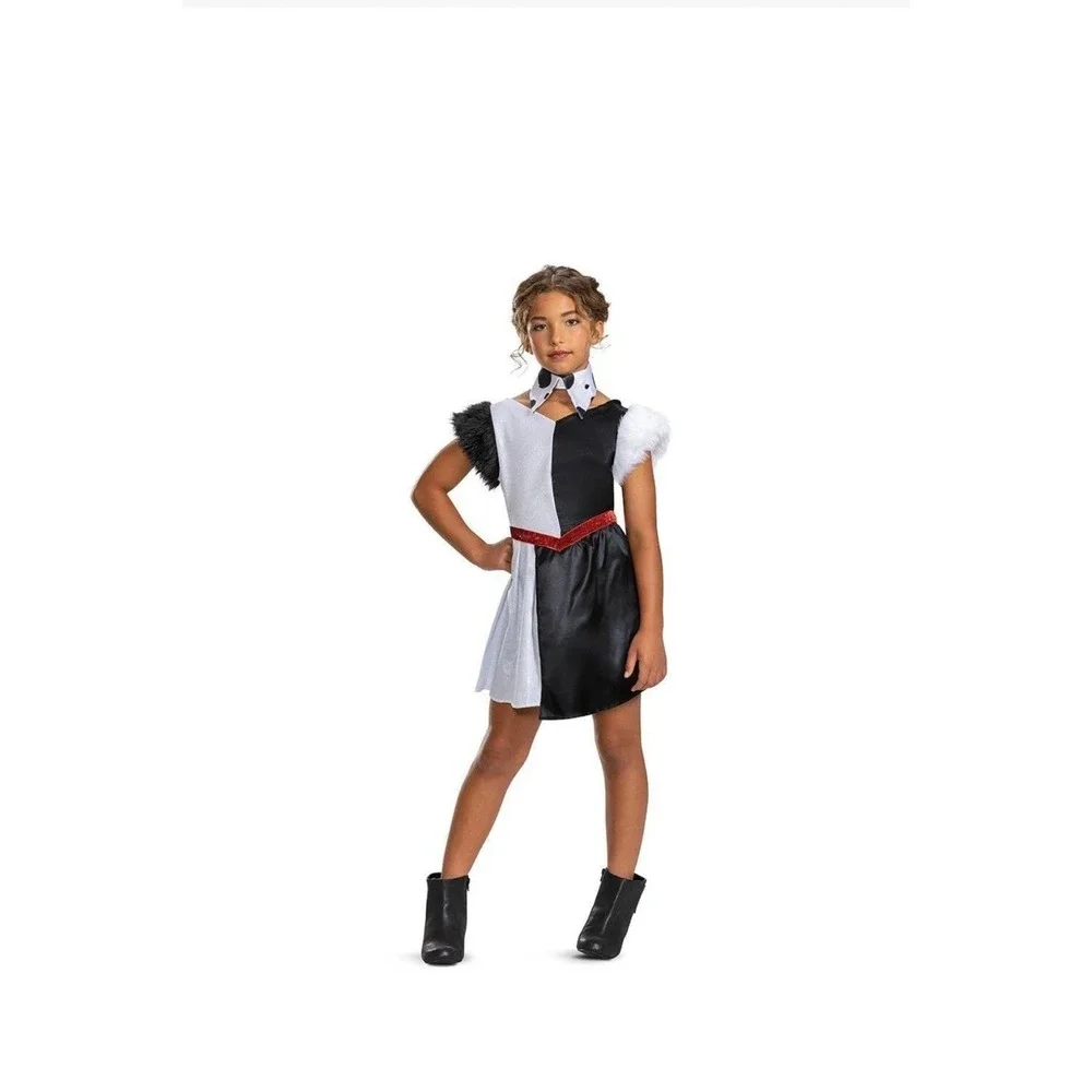 NEW Disney Villains Teen Cruella DeVille Halloween Costume‎ Size Medium 7-8